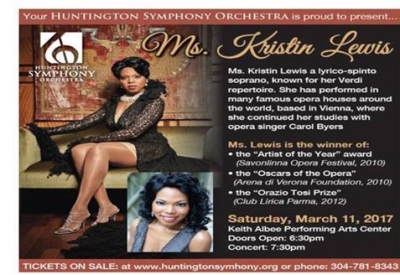 Kristin Lewis Guest Saturday March 11 for Huntington Symphony Kristin Lewis Guest Saturday March 11 for Huntington Symphony